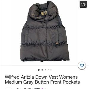 Wilfred down puffer vest size small